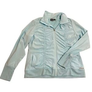 Fila Sport Aqua Ruched Zip Up Athletic Jacket XL
